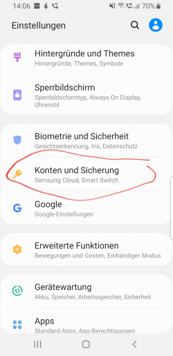 Konten und Sicherheit