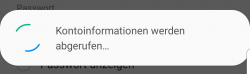 Kontoinformationen werden abgerufen