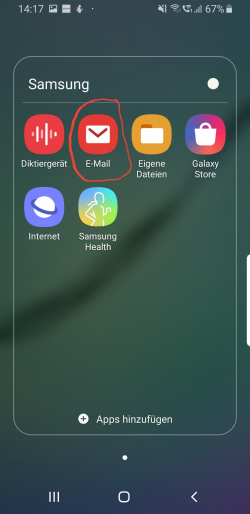 neu hinzugefügtes Konto