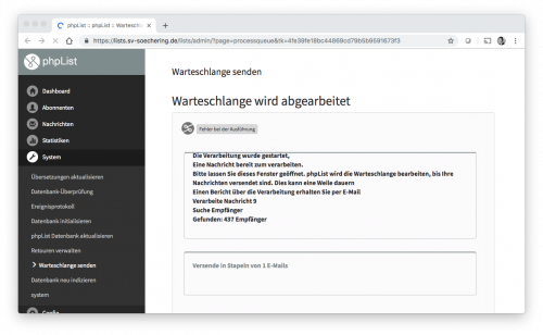 Nachrichten versenden.